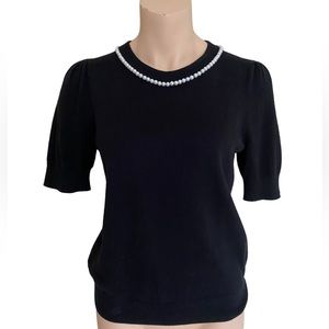 Kate spade short sleeve sweater with pearl detail